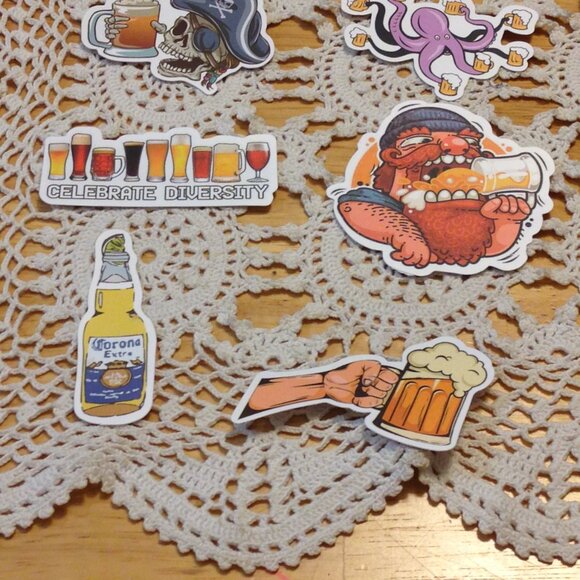Stickers, beer theme, bundle of 16 - Picture 4 of 4